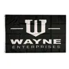 Wayne Enterprises Batman-Flaggenbanner, 90 x 150 cm, Man Cave Outdoor-Flagge, 100 % einlagiges, durchscheinendes Polyester, 90 x 150 cm große Flagge