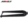 Airwolf Carbon Fiber 자갈 자전거 프론트 포크 사이클로 크로스 자전거 포크 700 * 45C 또는 27.5er * 2.1 "타이어 외부 / 내부 케이블 라우팅 100 * 12mm 자전거 부품