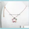 Chains Necklaces & Pendants Jewelrychains Fashion Women Color Gold Rose Stainless Steel Yellow Hollow Crystal Heart Star Necklace Pulseras J