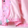 Saileroad 지퍼 트렌치 코트가있는 분홍색 자켓 2-9 년 아기 겉옷을위한 소녀 까마귀 아이 패션 의류 어린이 옷 211204