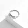 925 Sterling Silver Infinity Rings for Women Endless Love Forever Clear CZ Engagement Wedding Ring Fine Jewelry Couples Gifts X0715