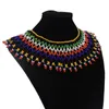 Earrings  Necklace Bohemian Ethnic Style Fashion Charm Jewelry Sets African Tribal Colorful Resin Bead Long Tassel Choker Anklet243t