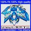 Wtryskiwanie Formy Maryncje dla Suzuki GSX-R1000 GSXR1000 K5 2005-2006 BusorWork 26NO.0 GSXR 1000 CC 1000CC 05 06 GSXR-1000 2005 2006 Motocykl OEM Bodys Factory Blue