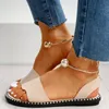 Sandals Sandalias Femininas Summer Wear Soft Casual Women Shoes Beaded Ankle Ring Slingback Flat
