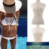 Long Chain Vintage Necklace Women Ethnic Style Beach Harness Slave Necklace Metal Carved Plate Waist Belly Chain Body Jewelry Factory price expert design Quality