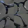 ファッションサングラスフレーム日本手作りレトロラウンド光学眼鏡フレーム男性女性ヴィンテージサークルアセテート近視処方メガネ K