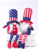 Patriotic Gnome Plush American President Election Decoration 4th of July Gift Handmade Dwarf Doll Household Ornaments DB488