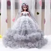 45 CM One Piece Design De Mode Princesse Poupée Robe De Mariée Noble Robe De Soirée Pour Barbie Poupées Fille Cadeau 10 Couleurs