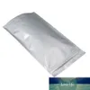 100 stks / partij Pure Mylar Folie Stand Up Bag Tear Notch Zipper Seal Doypack Herbruikbare Reclosable Food Candy Snack Pouches