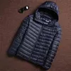 Marque de mode d'hiver Ultra Light Duck Down Veste Hommes Coréen Streetwear Plumes Manteaux Collier Chaud Hommes Vêtements 210917