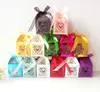Favor Holders White Love Heart Laser Cut Candy Boîtes-cadeaux Chocolate Boîte d'anniversaire Brindal Boîte de mariage avec Rubons Cadeaux de mariage Souvenirs