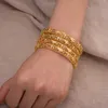 1 pçs / lote novo pode abrir mulheres pulseiras para mulheres menina simples ouro cor folha pulseira pulseira de casamento festa de casamento dubai jóias q0719