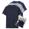 Мужские футболки, мужская футболка, хлопковая футболка с коротким рукавом, 3 шт., однотонная футболка, летние дышащие мужские топы, одежда Camiseta Masculina245P