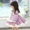 Robes espagnoles pour bébé fille vintage robe de dinde enfants à manches longues rose lolita robe de bal anniversaire vêtements de fête de Noël 210615