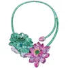 Örhängen Halsband Godki Luxury African Lotus Flower Smycken Satser för Kvinnor Bröllop Cubic Zirconia Dubai Bridal Set Party Gift