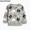 SAILEROAD Kleinkinder Jungen Sweatshirts Herbst Tier Dinosaurier Kinder Shirts Kleidung für Baumwolle Baby Kinder Hoodies 211110