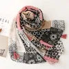 Mulheres Espanha Moda Asteca Patchwork étnico Viscose Scarf Cachecol Imprimir Pashmina Envoltório Sol Proteção Soft Shawl 180 * 90 cm