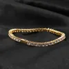 Bransoletka z złotego łańcucha do męskiego Hip Hop Damond Biżuteria Tennis Biżuteria Pojedyncza Rzoneston Bracelets 4mm4299020