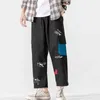 StreetWear Cargo Byxor Män Joggar Lösa Sweatpants Vildbrett Benbyxa Casual Overaller Koreanska Straight Pants Hip Hop Male G220224