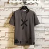Casual Short Sleeve T Shirt Mäns sommar T-shirt Top Tees Black White Fashion Hip Hop Kläder Plus Oversize M-5XL O Neck 210722