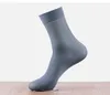 Men's Socks 10 Pairs Bamboo Fiber Style Black Business Men Soft Breathable Short Stockings Summer Winter