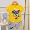 Baby Unicorn Pigiama Suit Toddler Boys Dinosaur Underwear kids Maniche corte Pjs Cute Cartoon Sleeping Clothes For Girls Summer 211109