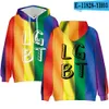 Free LGBT Flag Hoodies Sweatshirt For Lesbian Gay Pride Colorful Rainbow Clothes For Gay Home Decor Gay Friendly LGBT Equity X0629