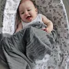 Nyfödd baby filt spädbarn bomull stickade virkade filtar swaddle wrap soft stretch crib sova sängkläder för pojkar tjejer barn 210309