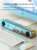 Speakers Detachable Bluetooth Speaker Bar Surround Sound Subwoofer Computer PC Laptop USB Wired Dual Music Player