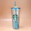 Tazze Starbucks in edizione limitata 2021 Tazza di accompagnamento in vetro di grande capacità con cannucciaSPQE