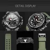 SMAEL Brand Fashion Watch Men Waterproof Sports Military Watches 1545 Men's Luxury Wristwatch Analog Quartz Dual Display Watch 210804