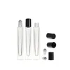 10 ml Lege Pen Vierkant Helder Glazen Rol op Fles met gouden dop RVS rollerbal voor Etherische olie Parfum