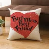 Mothers' Day Gift Pillow Case Linen Car Cushion Cover I Love My Mom Printed Pillowcase Home Sofa Decoration Pillow Cover CCF5640