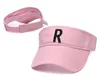 Effen kleur Letter Roze Aangepaste Sport Zonneklep Hoeden Buitendeur Heren Dames Verstelbare Caps Hiphop Mode Zomerhoed