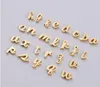 Partihandel-Factory Partihandel Charm A-Z Rose Gold Alphabet Letters Charms, Ampersand Heart Initial för halsband, DIY Halsband / Armband