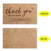 Greeting Cards 30Pcs/bag Kraft Paper Card Thank You For Your Order Store Business Tags Small Shop Gift DIY Crafts Decoration w-00940