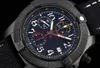 Impermeable para hombre Racing Luxury Reloj de pulsera Movimiento ETA 7750 Cronógrafo Automático Reloj luminoso PVD Acero negro Correa de nylon Relojes de diseño