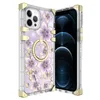 With Rotating Ring Square Beauty Phone Cases Plating Corner Cover For Iphone 13 12 mini 11 pro max XR X 8 7 6 Plus