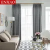 ENHAO Modern Solid Blackout Curtain for Living Room Bedroom Kitchen Curtain for Window Blackout Curtain Drapes Blinds Panel 210712