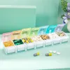 Kolorowe pigułki Organizator medycyny 7 dni tygodniowe tabletki pudełko Tablet Uchwyt do przechowywania kontener Pillbox do podróży7687415
