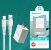 Oplader Kits Kabel Type-C Micro USB + 5V 2A Wall Charge Fast Charging Phone AC Adapter US Plug Reizen met Detailhandel