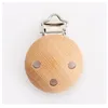 Metal Wooden Baby Pacifier Clip Infant Soother Clasps Holders Accessories Diy Anti Falling Chain Clamp Pacifiers Clips 20220304 H1