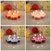 9 stks / doos Hartvormige kaarsen Valentijnsdag Decoraties Romantische Verjaardag Lover Love Candlelight Dinner Candle XD29952