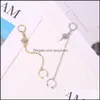 Ear Cuff Earrings Jewelry Tassel Star Dangle Gold Color for Women Trendy Piercing Stud Crystal Korean Earring 1st Drop Delivery 2021 NLTDT