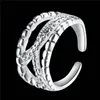 Women039S New Sterling Silver Plated Rings Size Open DMSR922Fashion 925 Silver Plate Finger Ring Jewelry Band Rings8371760