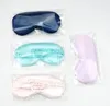 16Colors Grey Purple Rose Red Silk Sleep Masks Rest Shading Eye Mask vadderad skugga täcker Eyepatch Travel Relax