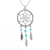 YYJFF CC001 Rotacional Dream Catcher Car Charm Aqua.Color Moda Joias Estilo Artesanal