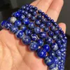 AA Pietra di lapislazzuli naturale per la creazione di gioielli 4 6 8 10mm Perline sfuse rotonde Braccialetto fai-da-te Charms Accessori 15''Inches