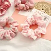 Pink Color Hairbands Dot Striped Girls Hair Tie Ropes Elastic Scrunchies Headband Ponytail Holder Women Hair Accessories 9 Designs DW6441