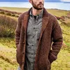 Wiosna Jesień 2021 Sweter Męskie Kotigany Znosić Moda Środkowa Długość Kardigan Mężczyźni
